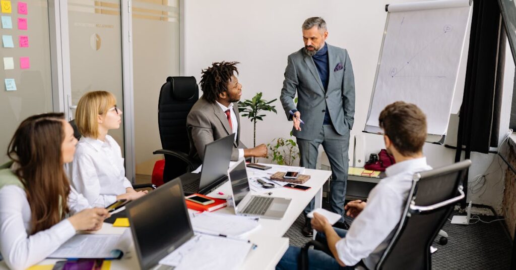 Office Team Having a Meeting in the Room